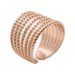 Bague réglable acier- PVD Rosé