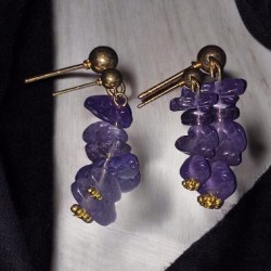 Boucles d'Oreilles Baroques en Améthyste