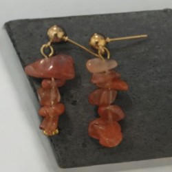 Boucles d'Oreilles Baroques en Obsidienne