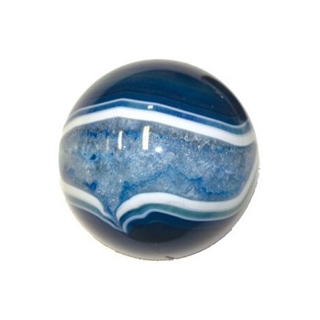 Sphère en agate bleue 