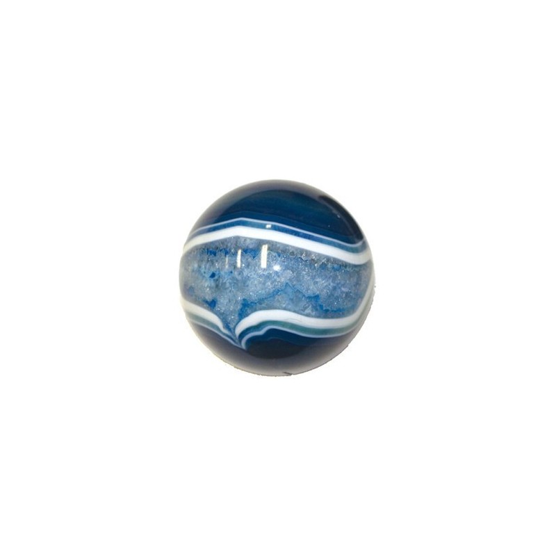 Sphère en agate bleue 