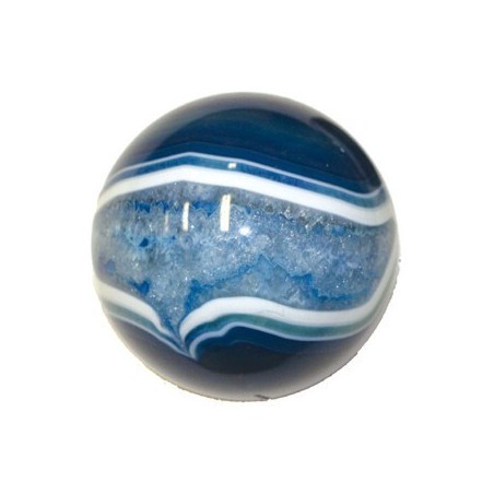 Sphère en agate bleue 