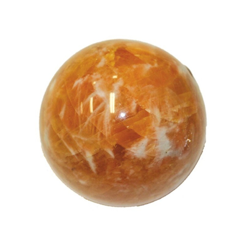 Sphère en calcite orange 